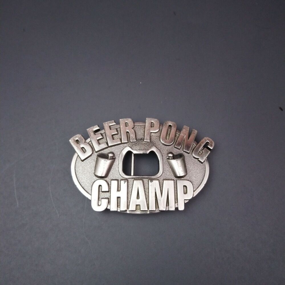 VTG Kalan Beer Pong Champ Bottle Opener Belt Buckle 4" Novelty Gag Gift